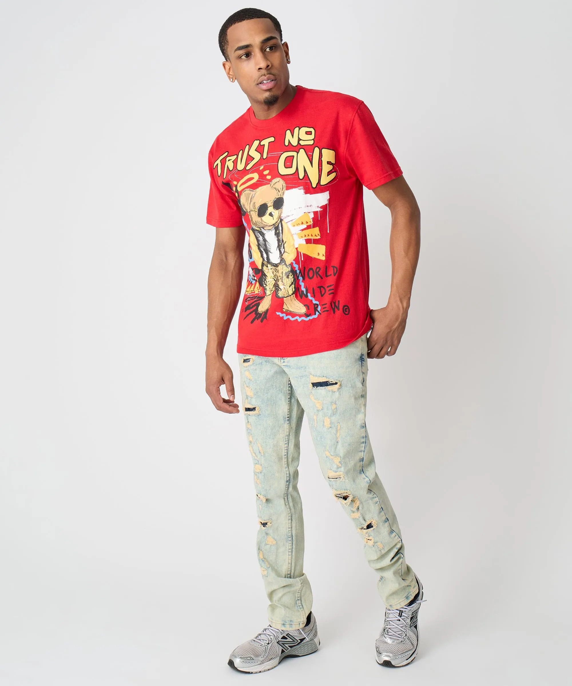 Trust No One Short Sleeve Tee - Red