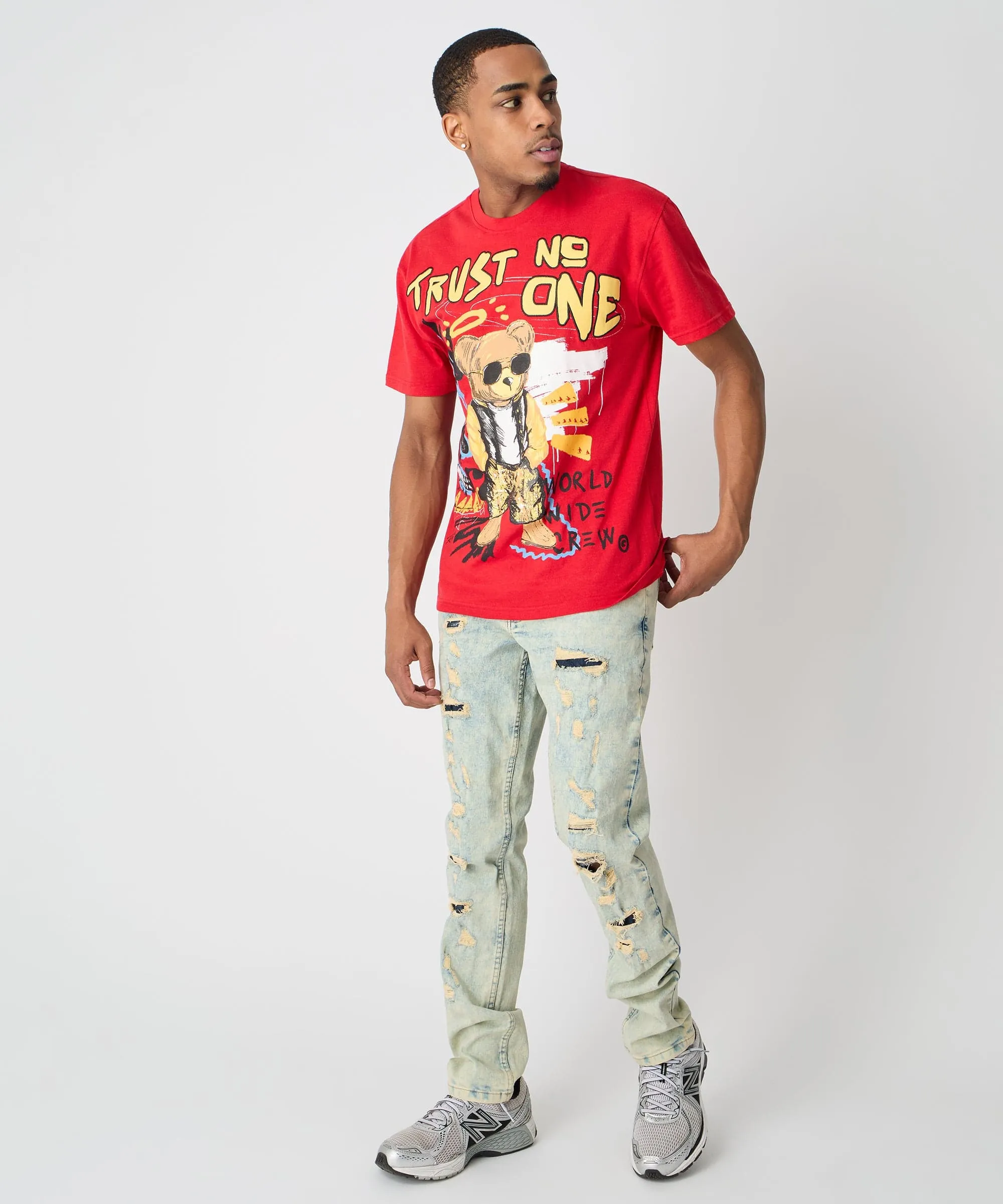 Trust No One Short Sleeve Tee - Red