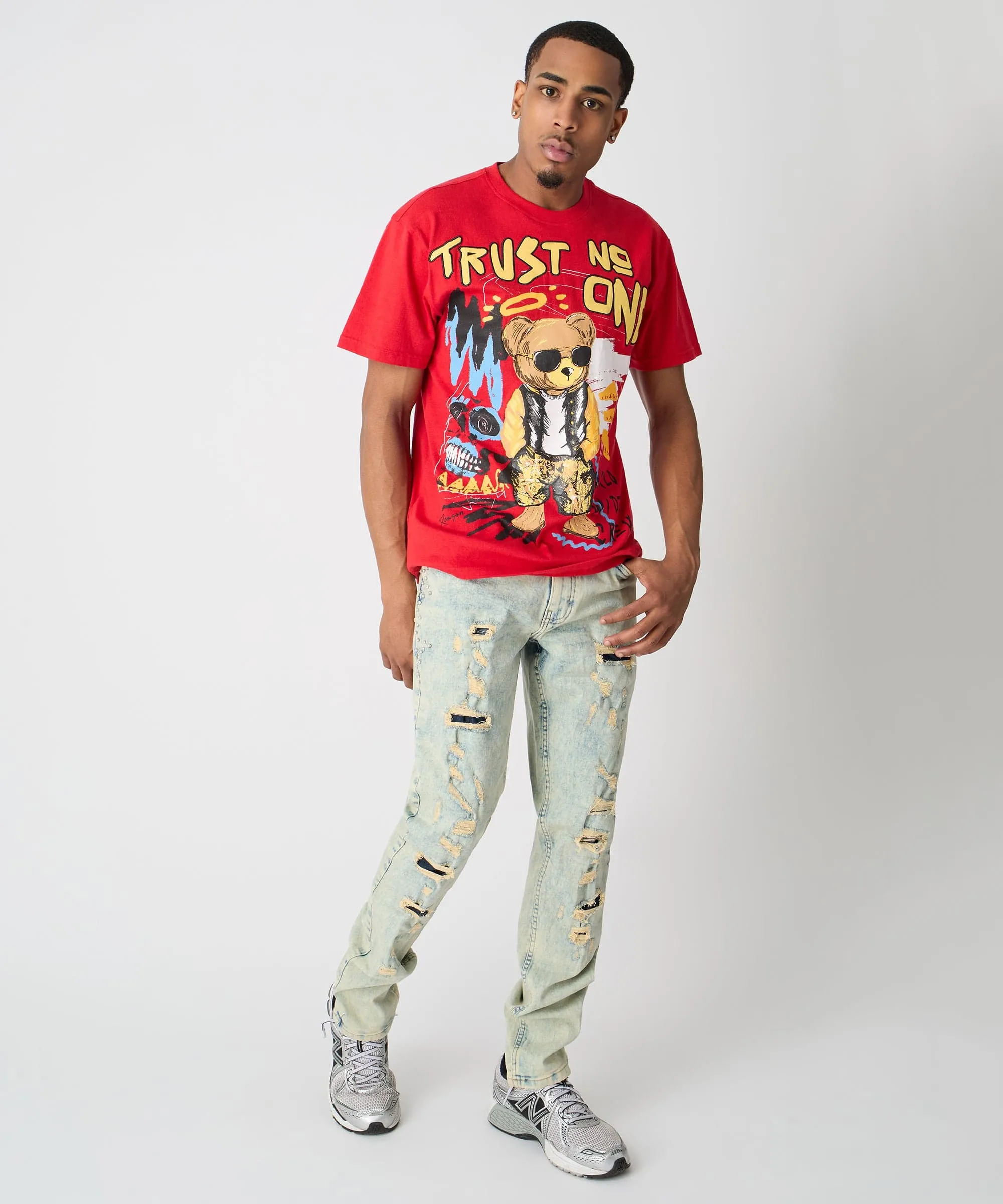 Trust No One Short Sleeve Tee - Red