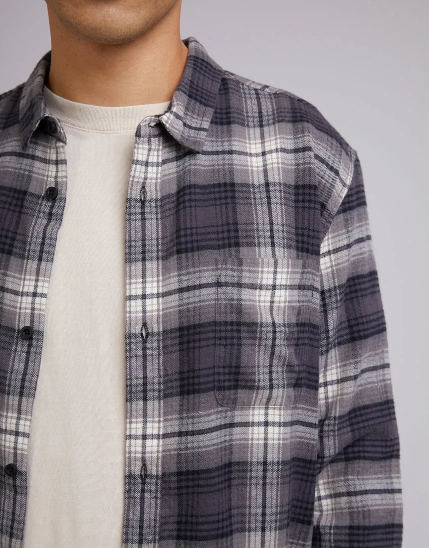 Tuned Check Long Sleeve Shirt Black