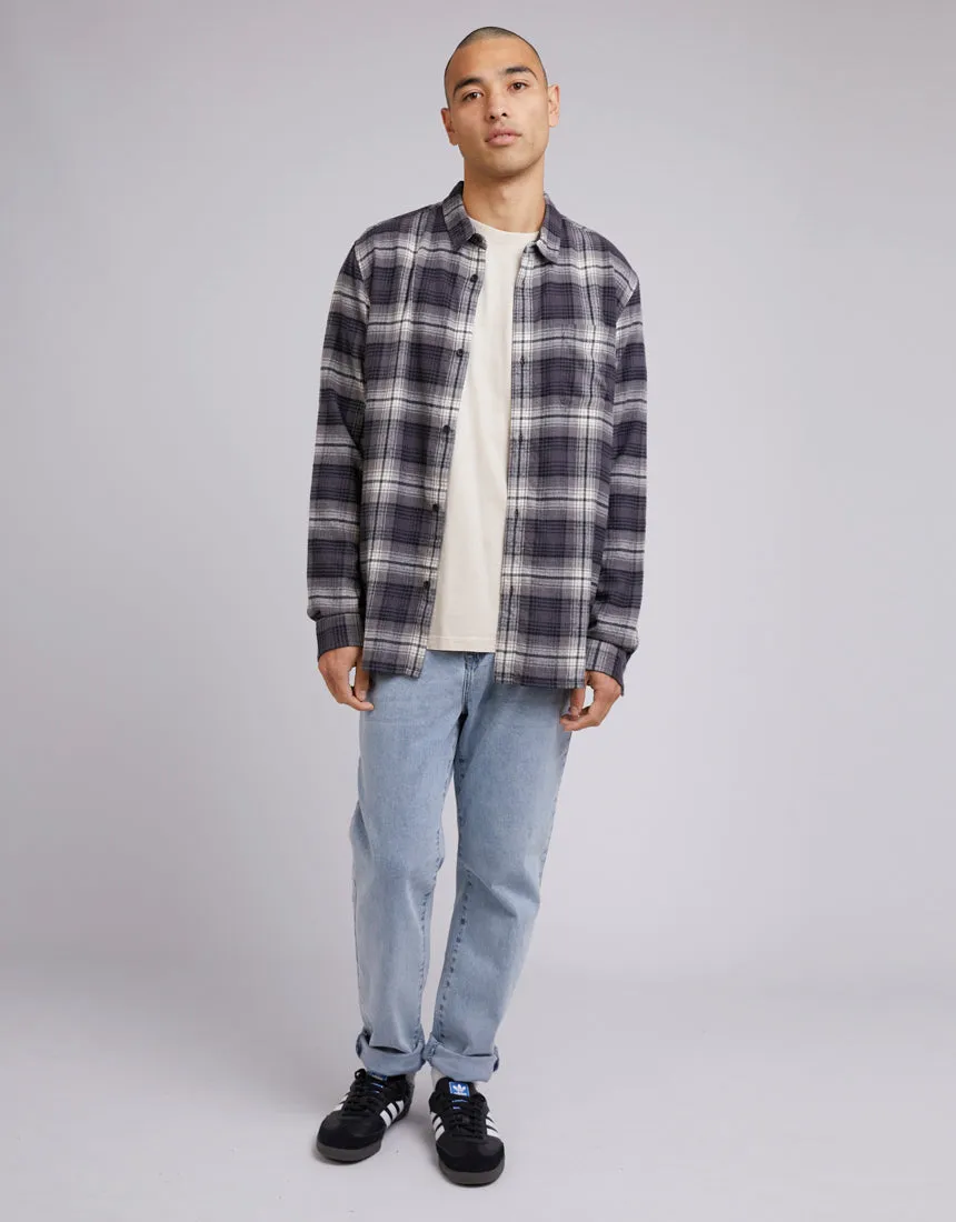 Tuned Check Long Sleeve Shirt Black