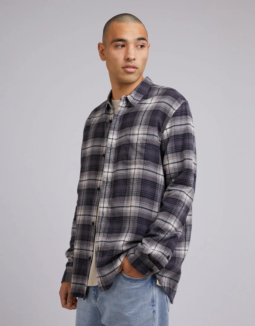 Tuned Check Long Sleeve Shirt Black