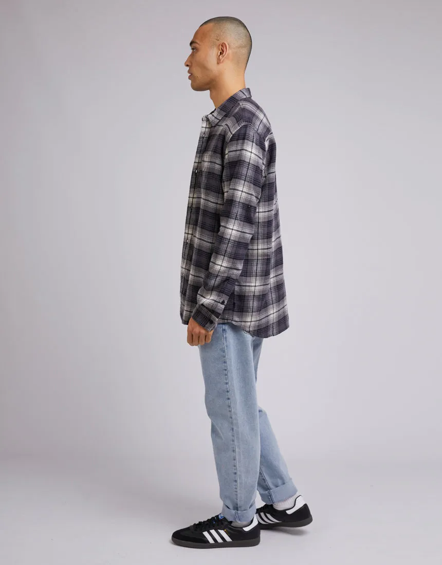 Tuned Check Long Sleeve Shirt Black
