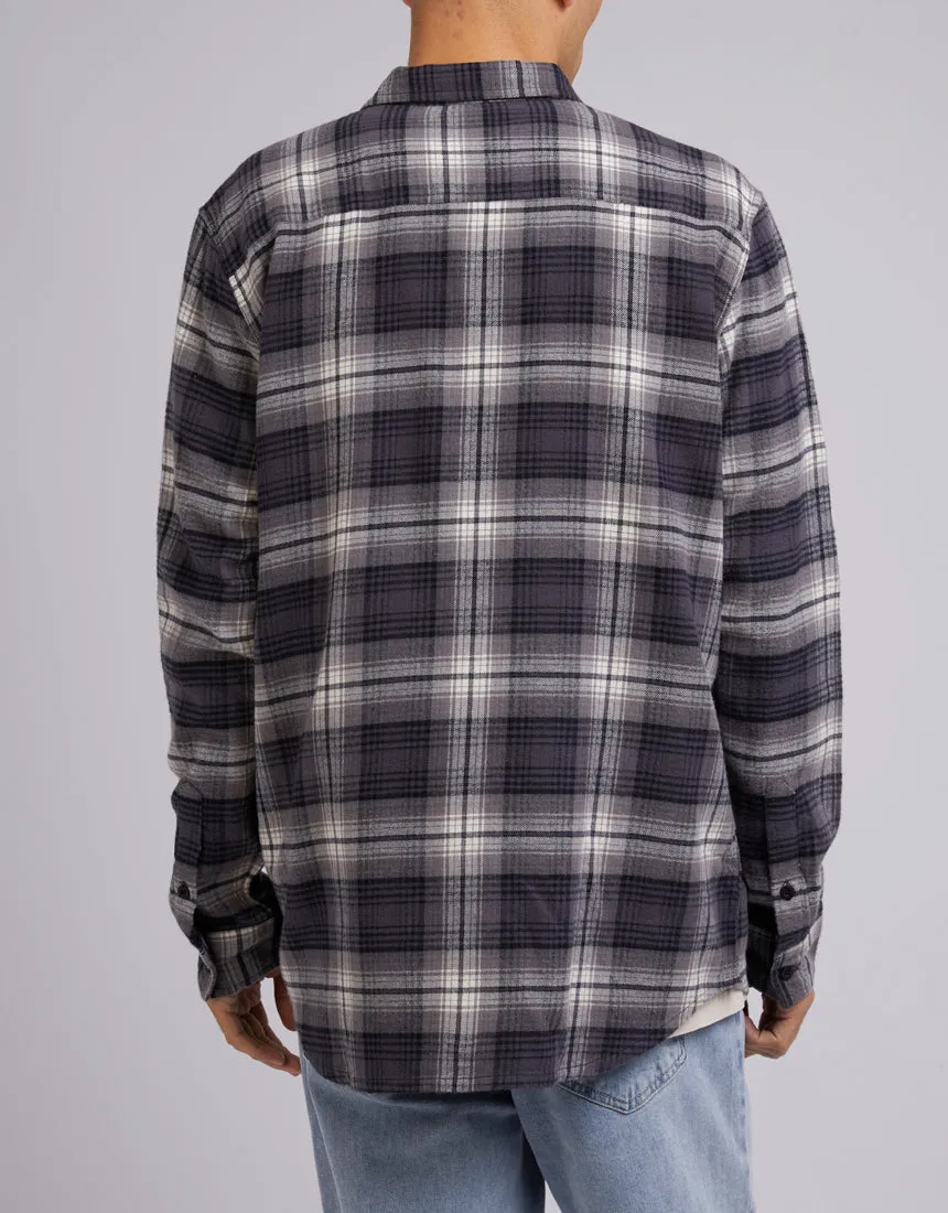 Tuned Check Long Sleeve Shirt Black
