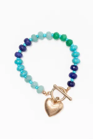Turquoise Gemstone Charm Bracelet
