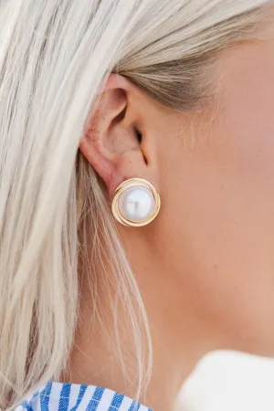 Twisted Layered Pearl Studs