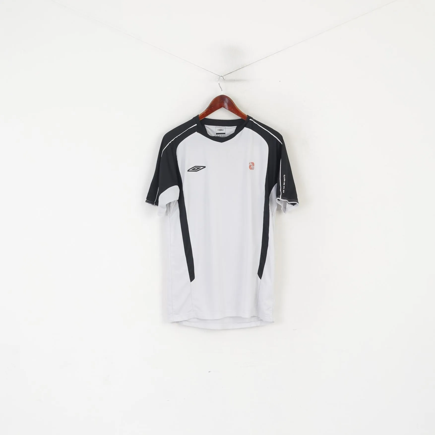 Umbro Men M Shirt Gray Vintage Asia Air Football Sportswear Jersey Top