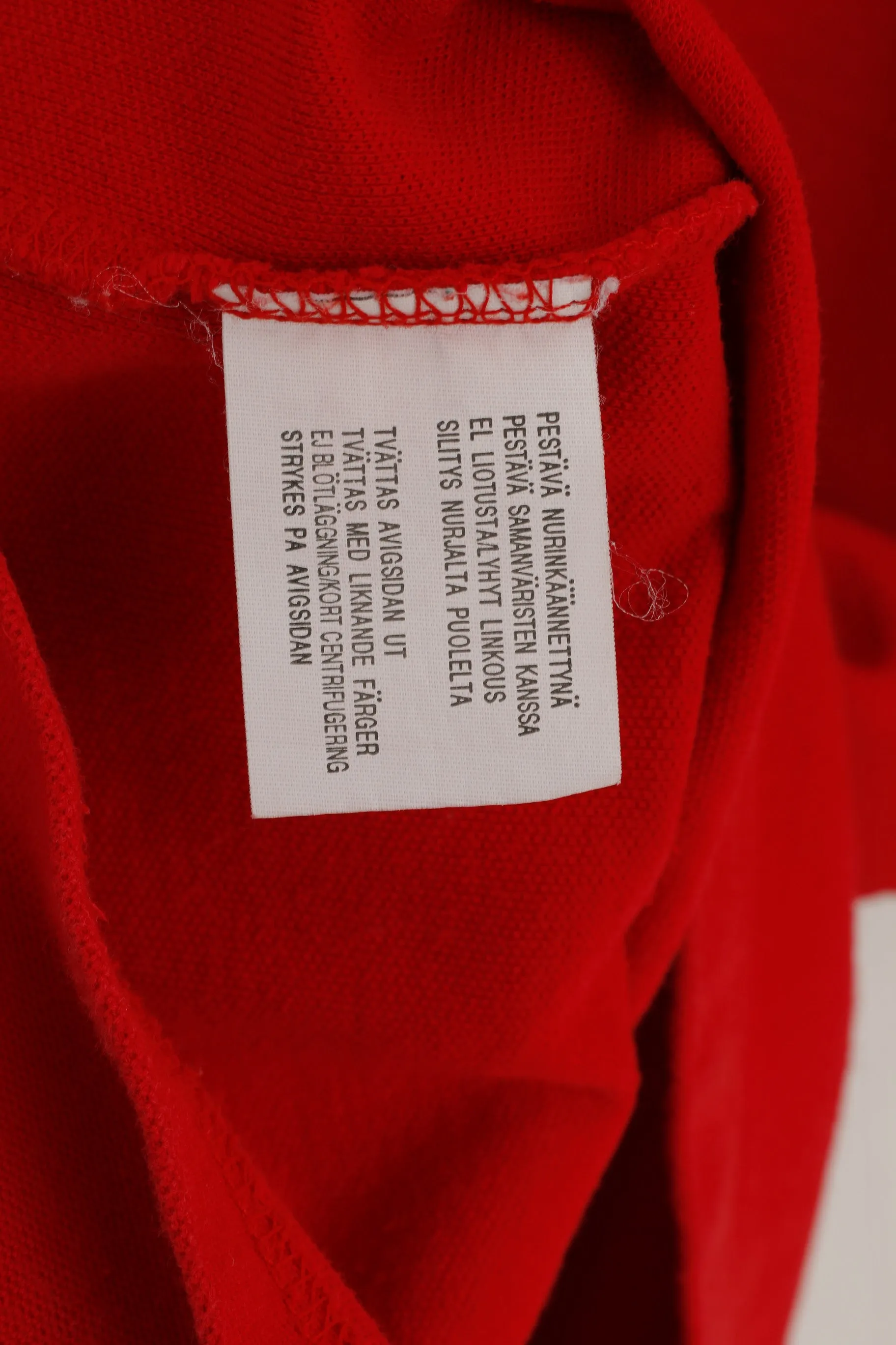 Umbro Men XL (L) Polo Shirt Red Cotton Pro Training Short Sleeve Classic Top