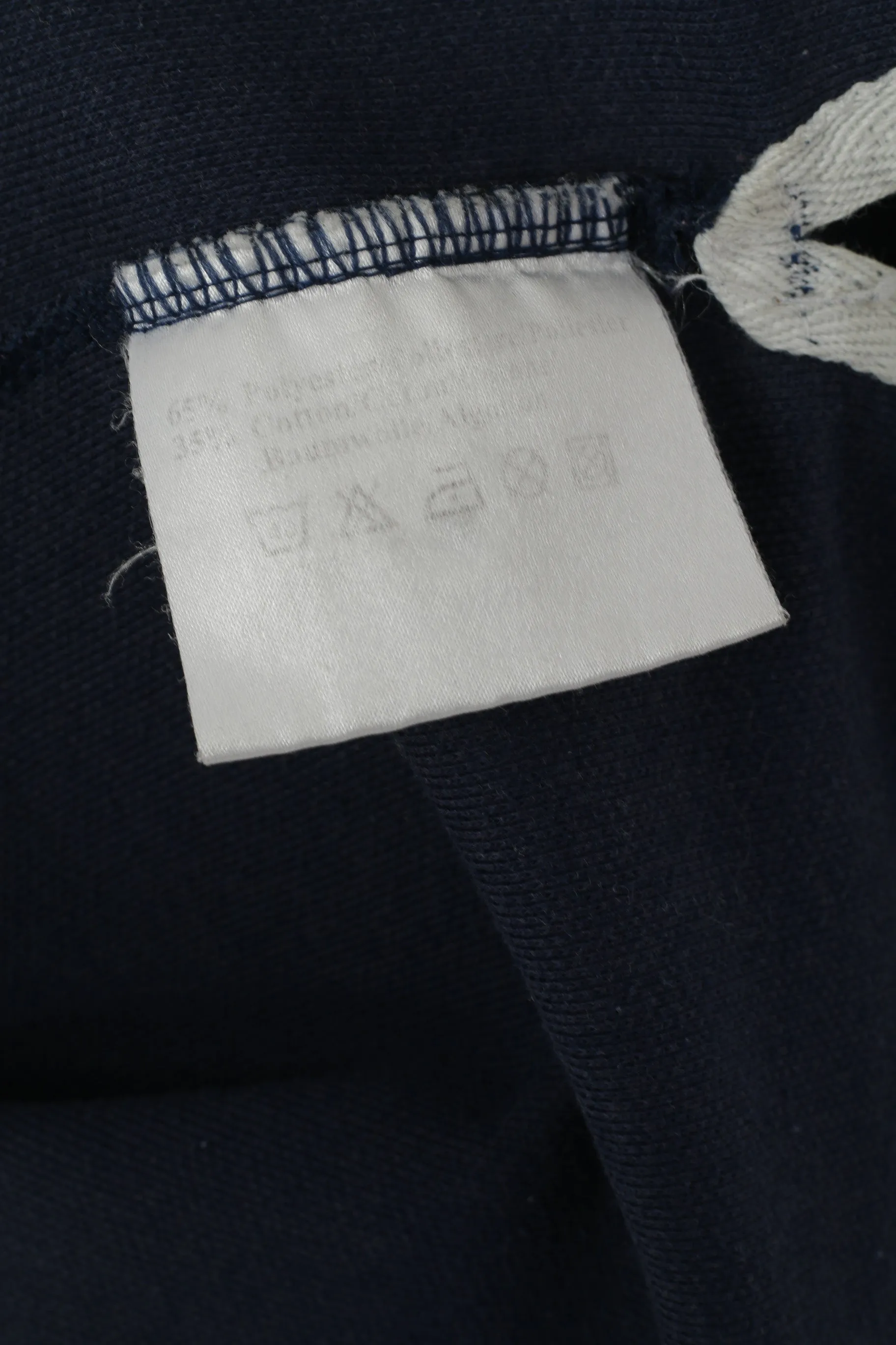 Umbro Men XL Polo Shirt Navy Cotton Blend SHort Sleeve Vintage 90s Top