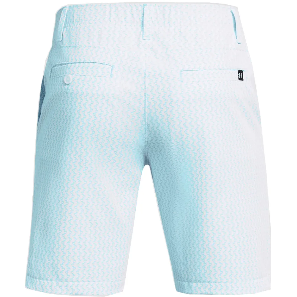 Under Armour Drive Printed Taper Shorts - White/Sky Blue/Halo Gray