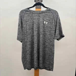 Under Armour Men's Size XL Black Heathered Short Sleeve Shirt