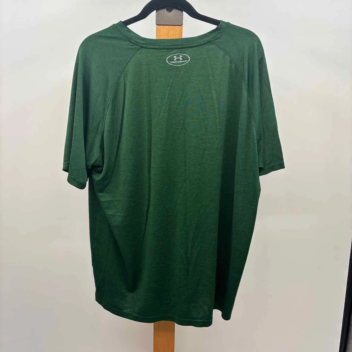 Under Armour Men's Size XXL Green Polyester Heathered Short Sleeve Shirt