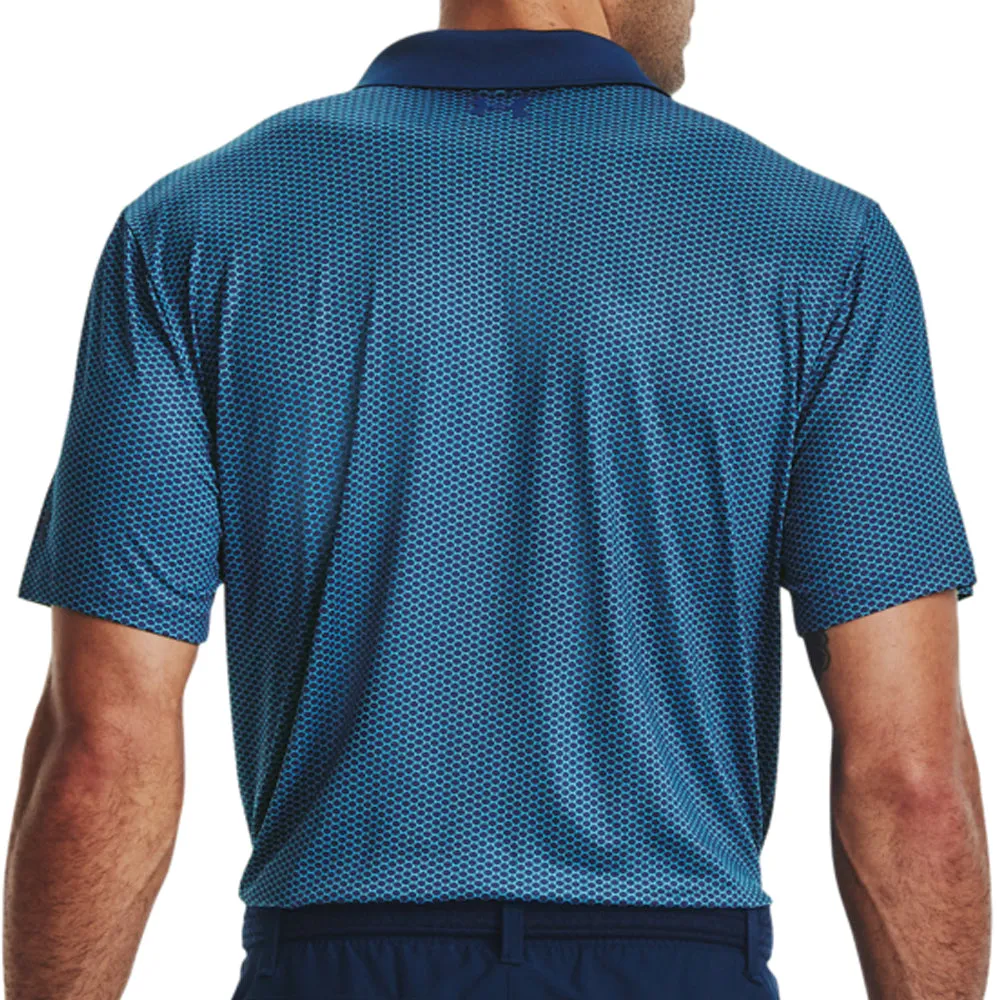 Under Armour Performance 3.0 Crestable Monogram Polo Shirt - Blue Mirage