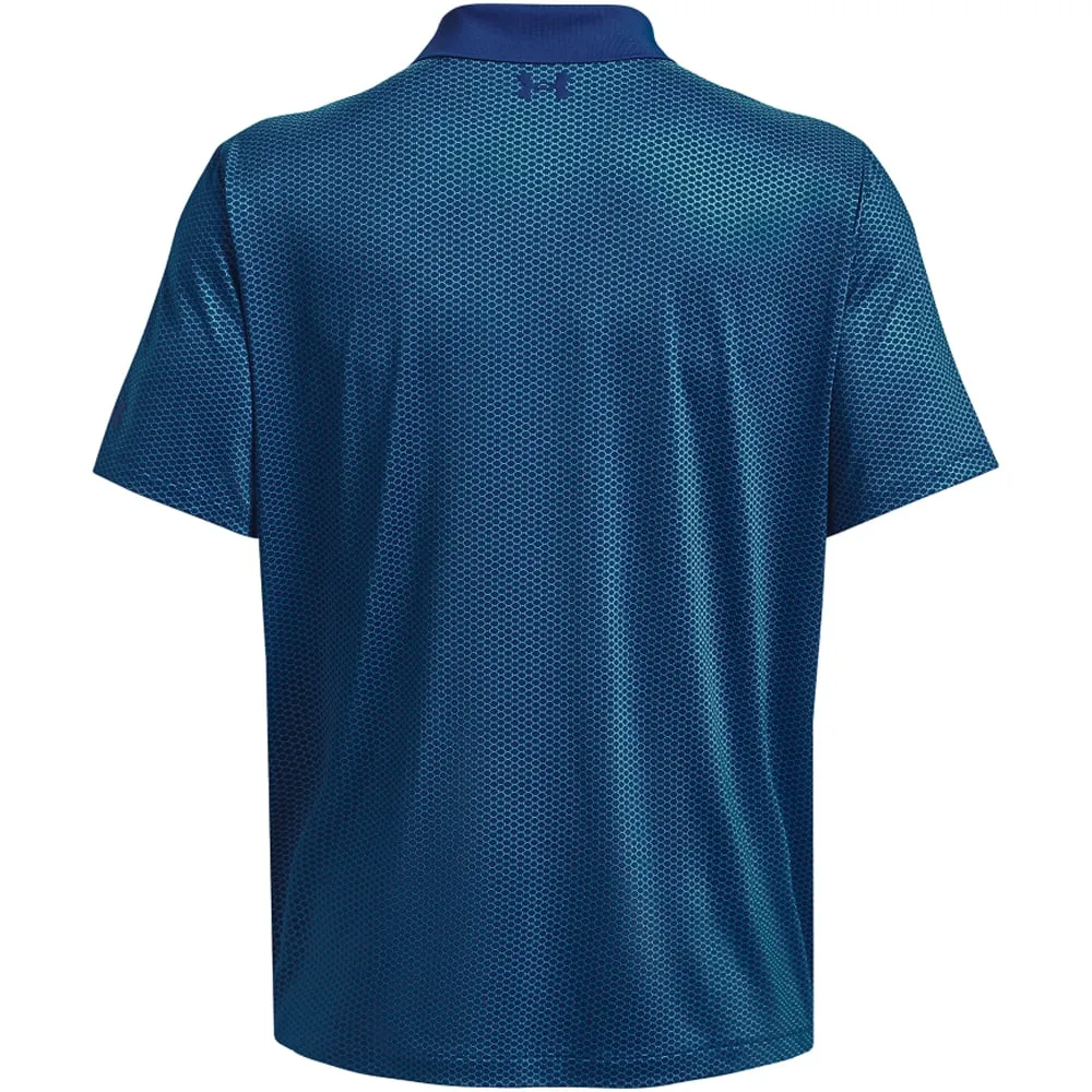 Under Armour Performance 3.0 Crestable Monogram Polo Shirt - Blue Mirage