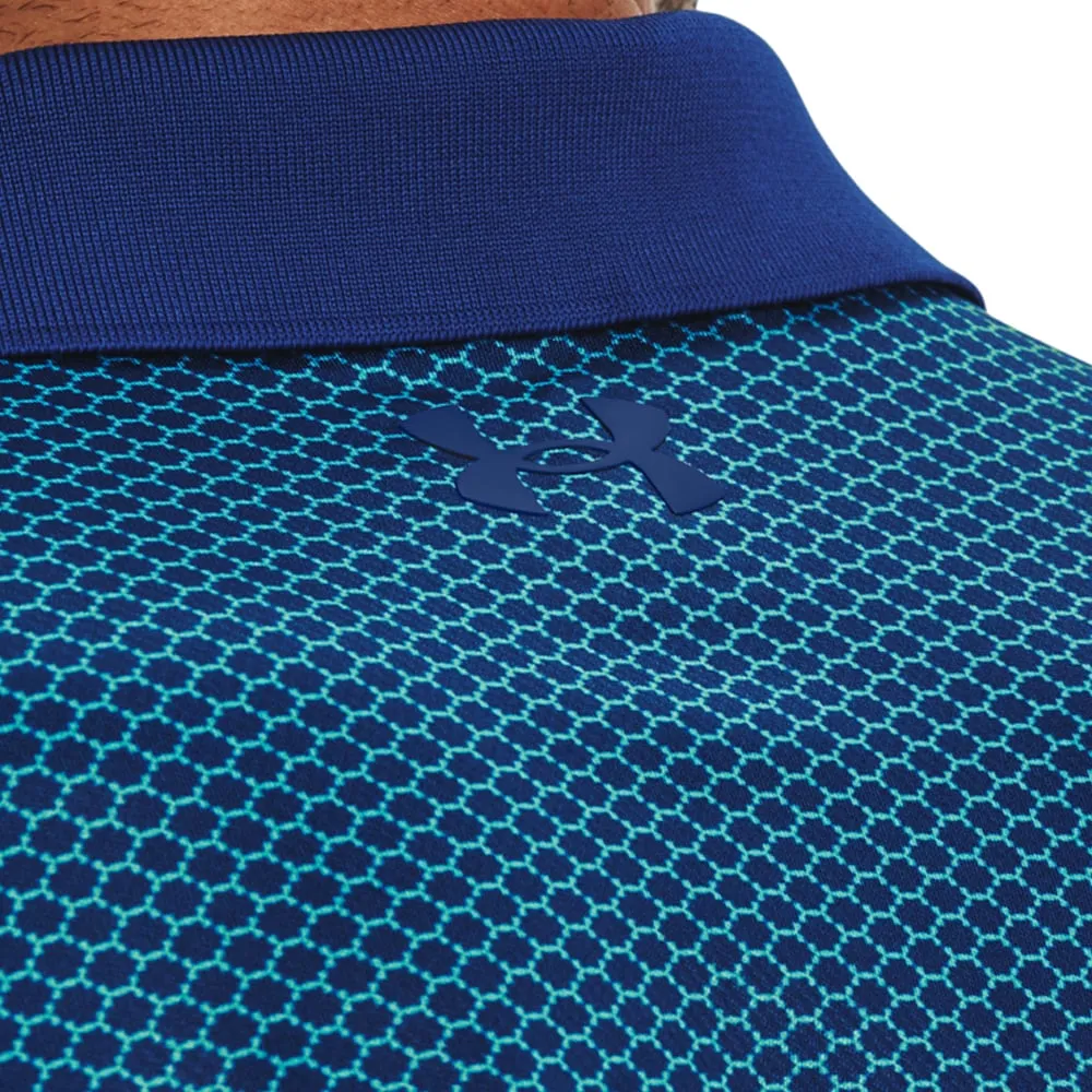 Under Armour Performance 3.0 Crestable Monogram Polo Shirt - Blue Mirage