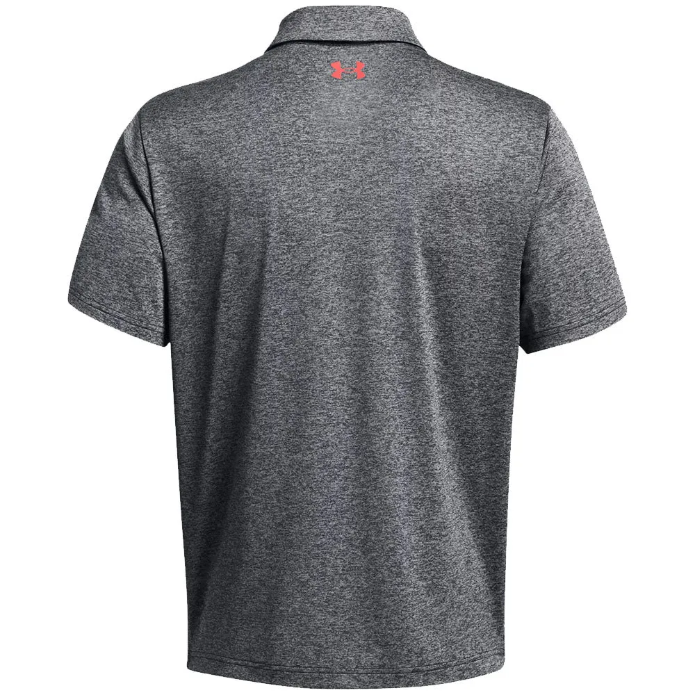 Under Armour Playoff 3.0 Stripe Polo Shirt - Black/Red Solstice