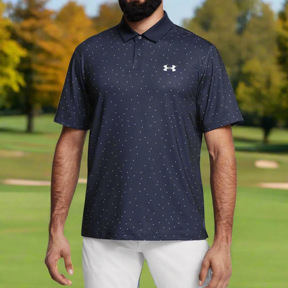 Under Armour T2G Printed Polo Shirt - Midnight Navy/Black