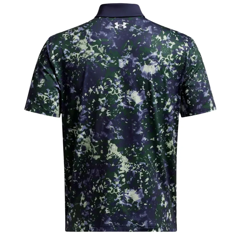 Under Armour T2G Printed Polo Shirt - Retro Green/Midnight Navy