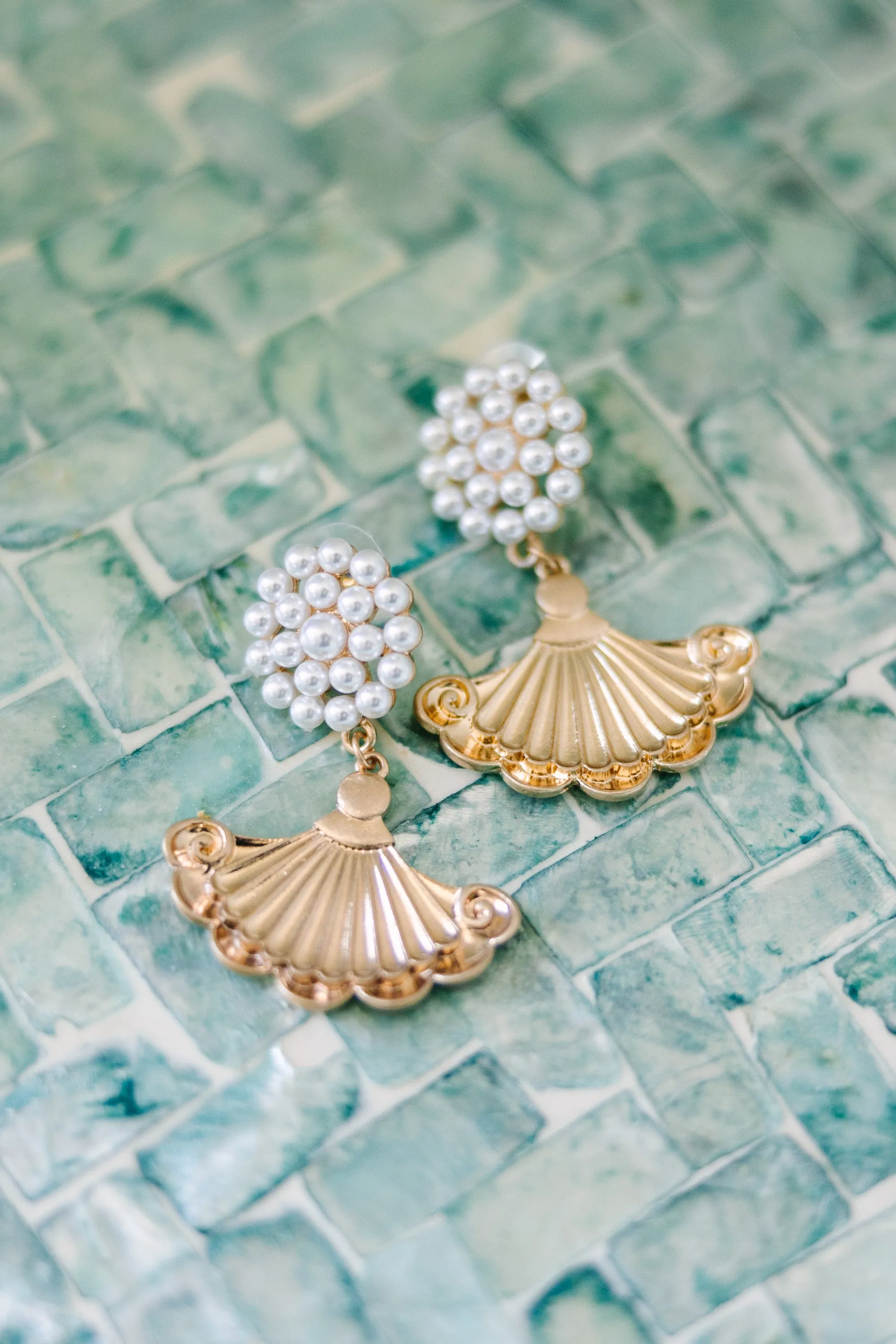 Under The Moonlight Gold Earrings