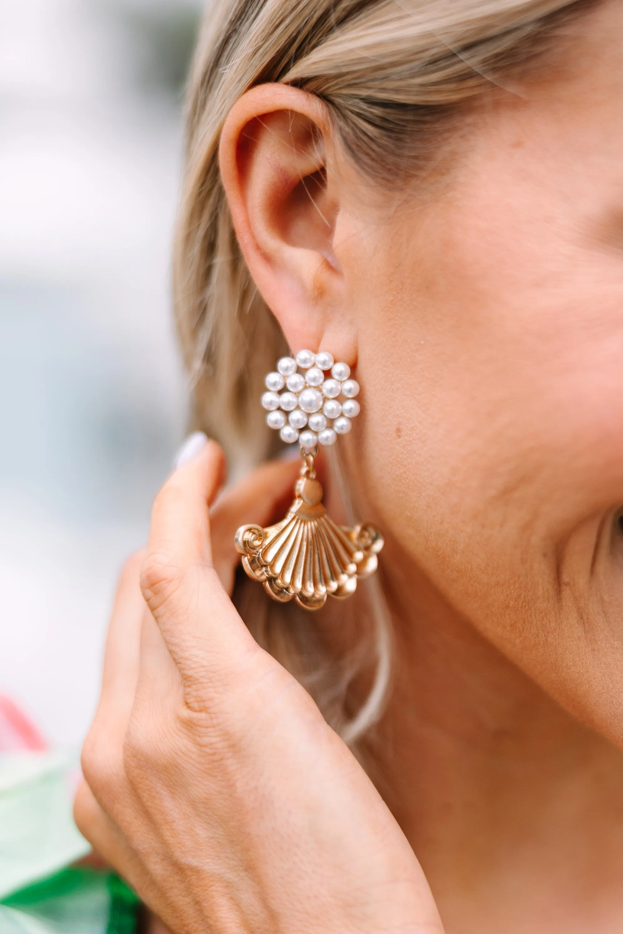 Under The Moonlight Gold Earrings