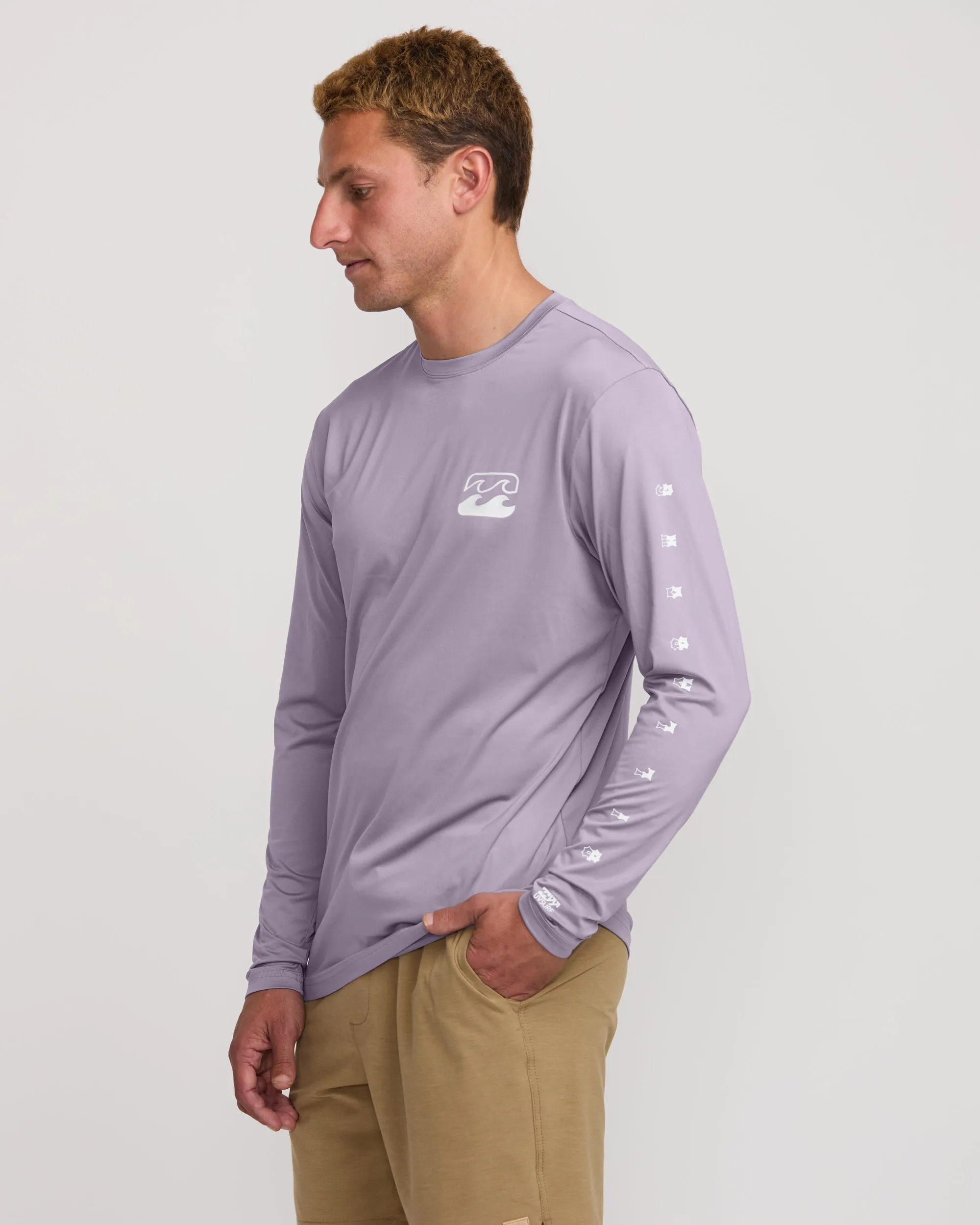 Unity Loose Fit Long Sleeve Surf Tee - Light Purple Billabong
