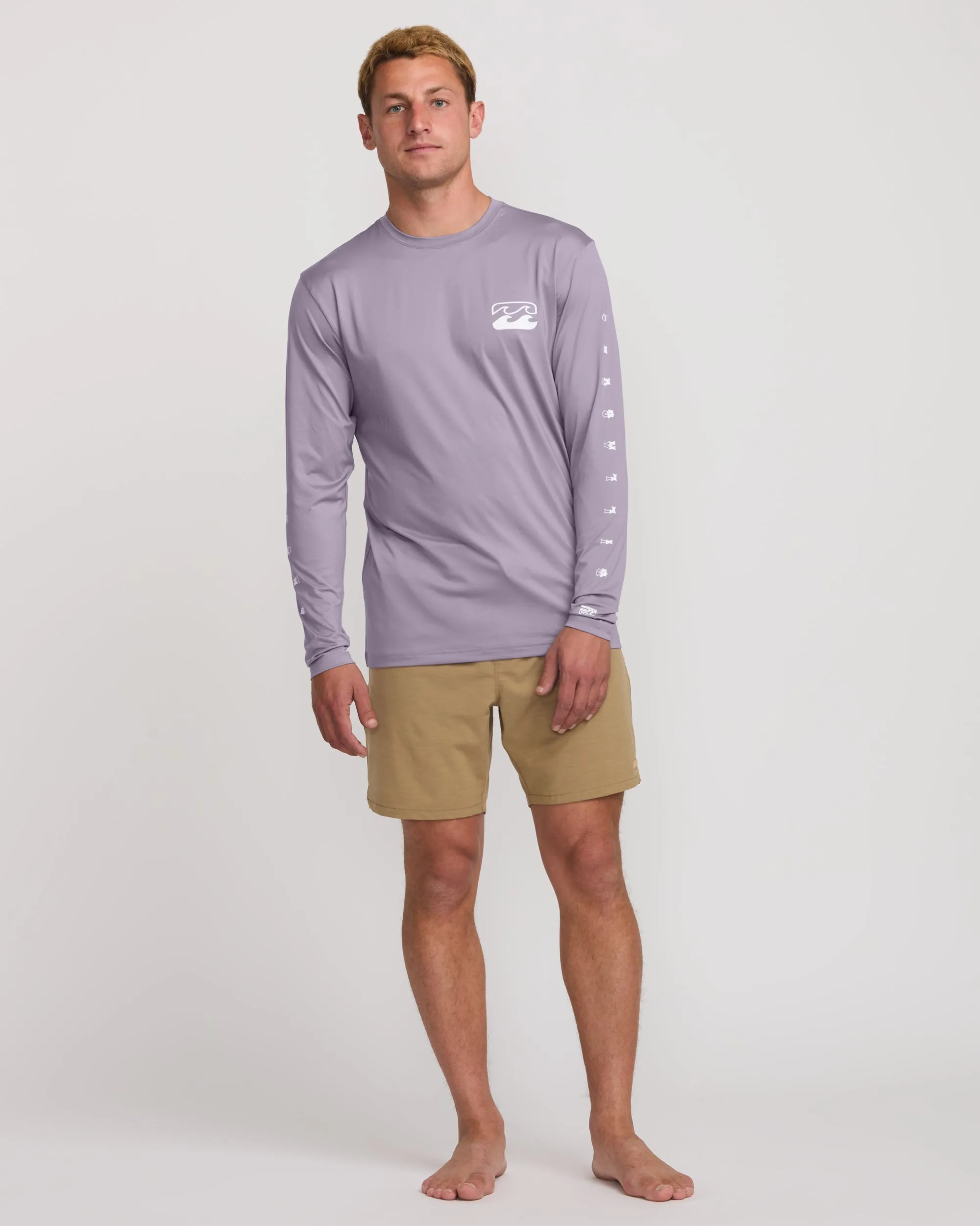 Unity Loose Fit Long Sleeve Surf Tee - Light Purple Billabong
