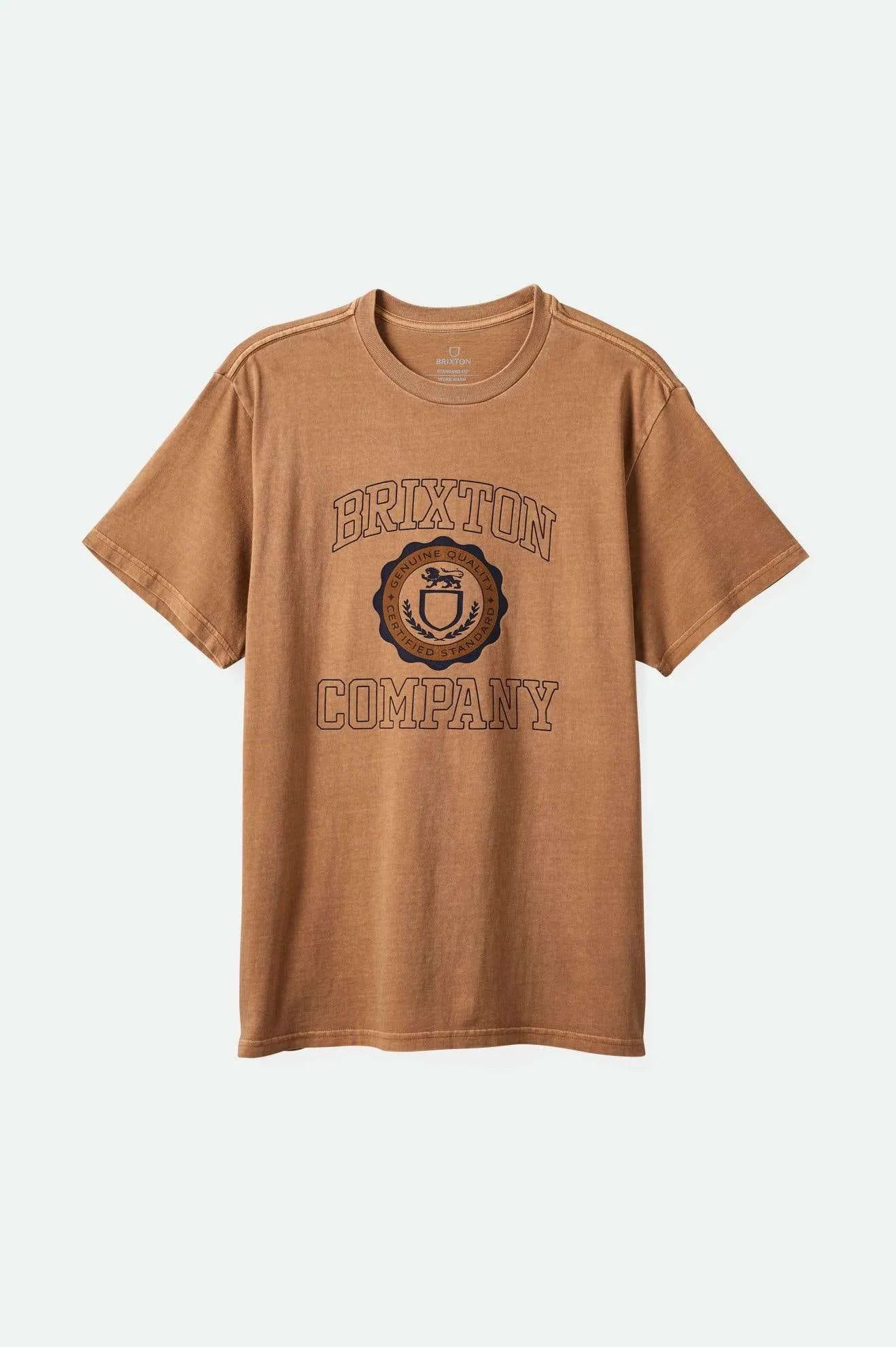 University S/S Standard T-Shirt - Tobacco Brown Worn Wash Brixton