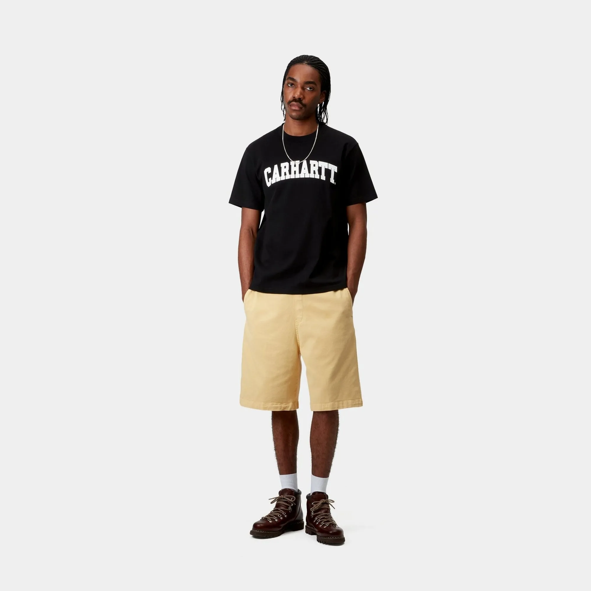 University T-Shirt | Black / White Carhartt WIP