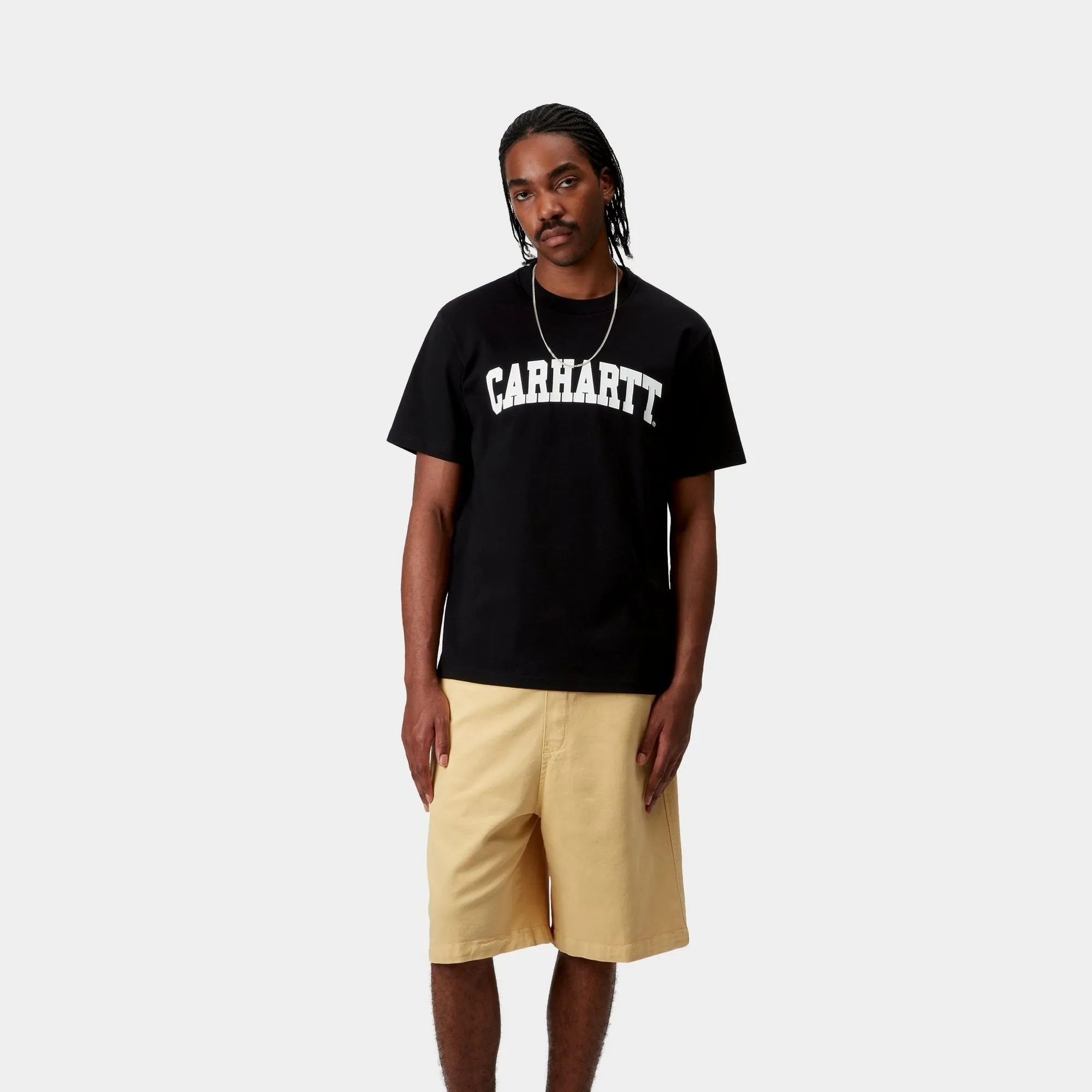 University T-Shirt | Black / White Carhartt WIP
