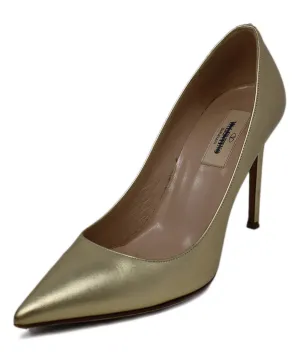 Valentino Metallic Gold Leather Heels sz 7