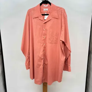 Van Heusen Men's Size XXL Salmon Solid Long Sleeve Shirt