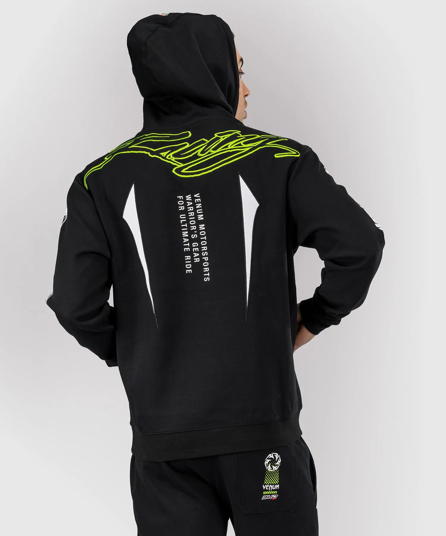 Venum x Bud Racing Men’s Hoodie - Black/White/Lime Green