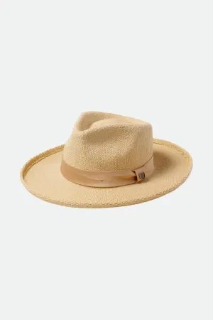 Victoria Straw Fedora - Natural/Oat Milk Brixton