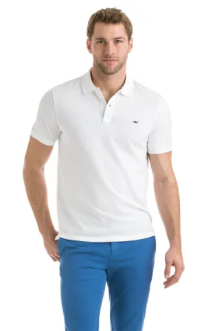 Vineyard Vines Stretch Pique Polo - White Cap
