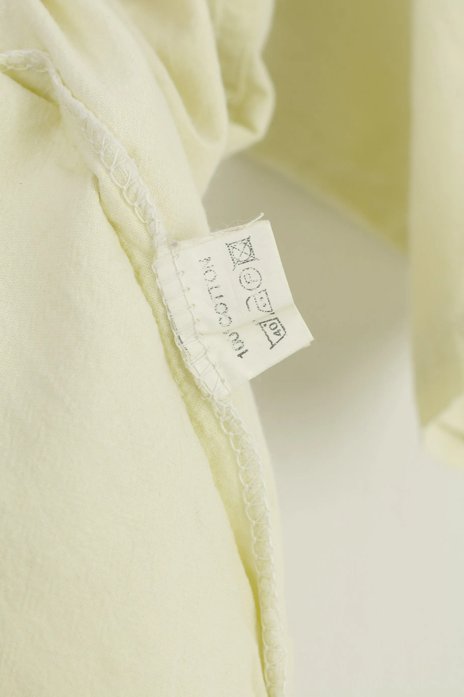 Vintage Men S Polo Shirt Yellow Cotton Detailed 90s Striped Short Sleeve Pockets Logo Vintage Top