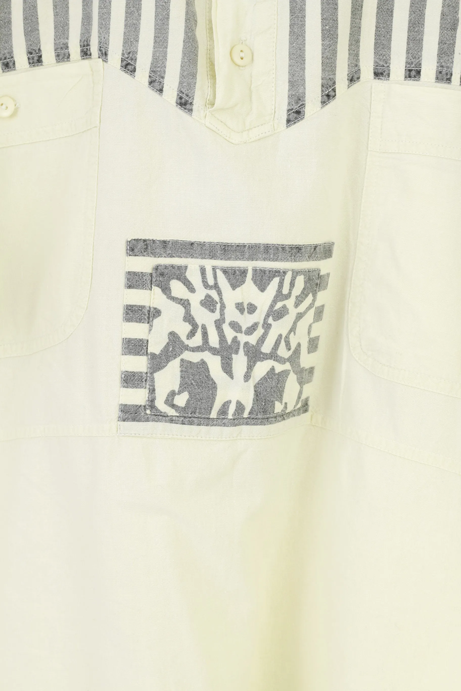 Vintage Men S Polo Shirt Yellow Cotton Detailed 90s Striped Short Sleeve Pockets Logo Vintage Top