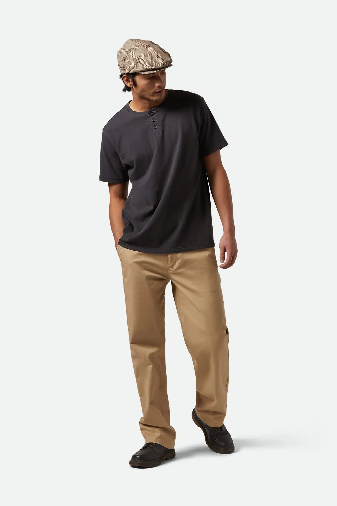 Vintage Reserve S/S Henley - Black Sol Wash Brixton