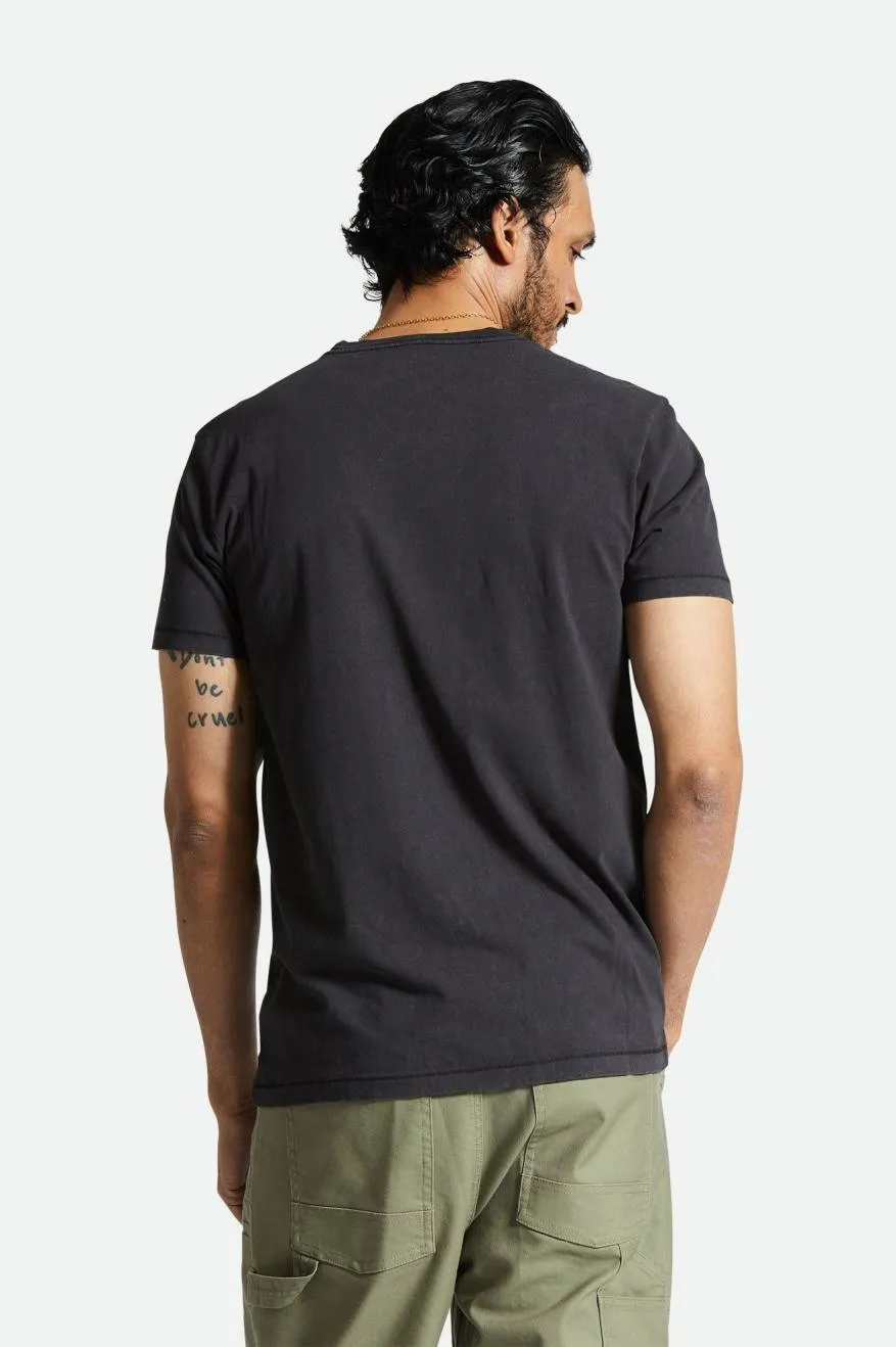 Vintage Reserve S/S T-Shirt - Black Sol Wash Brixton