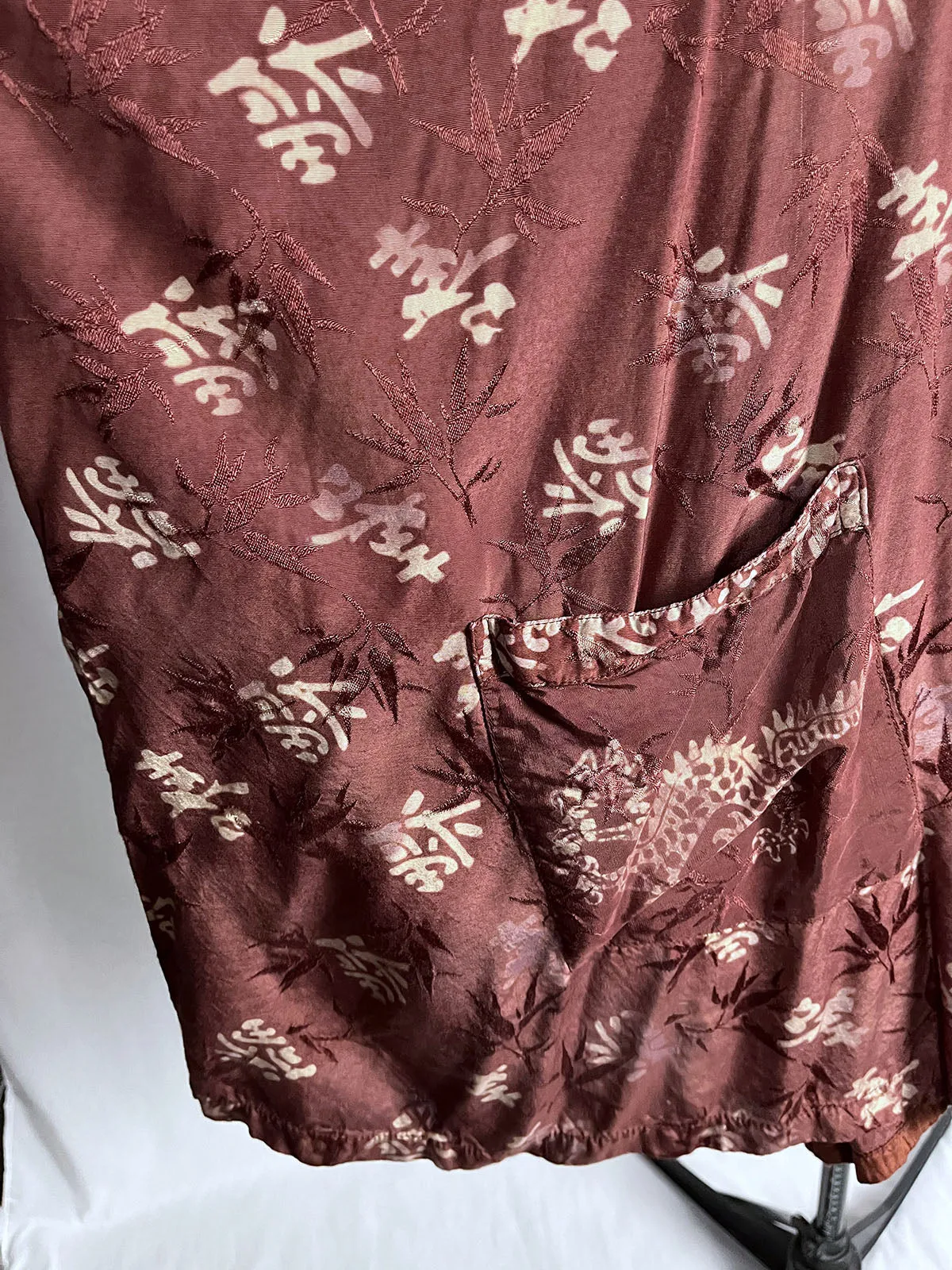 Vintage Says Who Size 5 (30W) Brown & Beige Batik Shirt Jacket Set