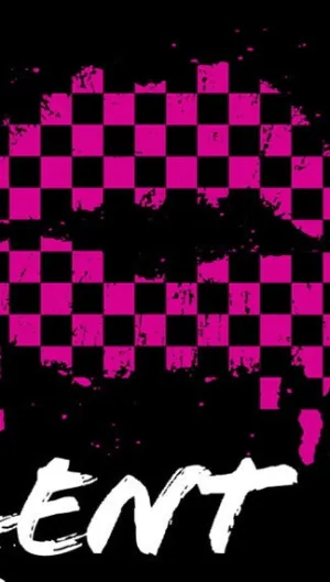 Violent Lips Checkered Tattoo in Pink