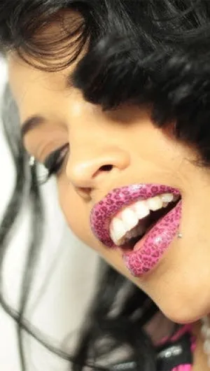 Violent Lips Cheetah Tattoo in Pink