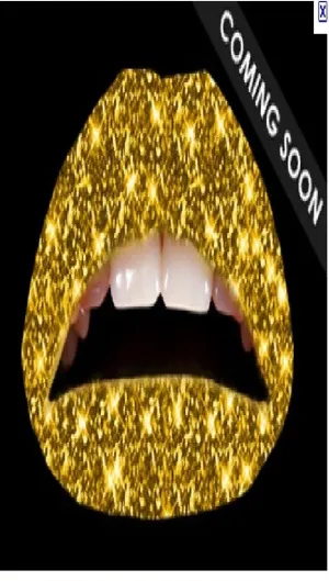 Violent Lips Glitteratti Lip Tattoo in Gold