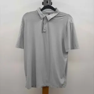 vuori Men's Size L Gray Polyester/Elastane Solid Short Sleeve Shirt