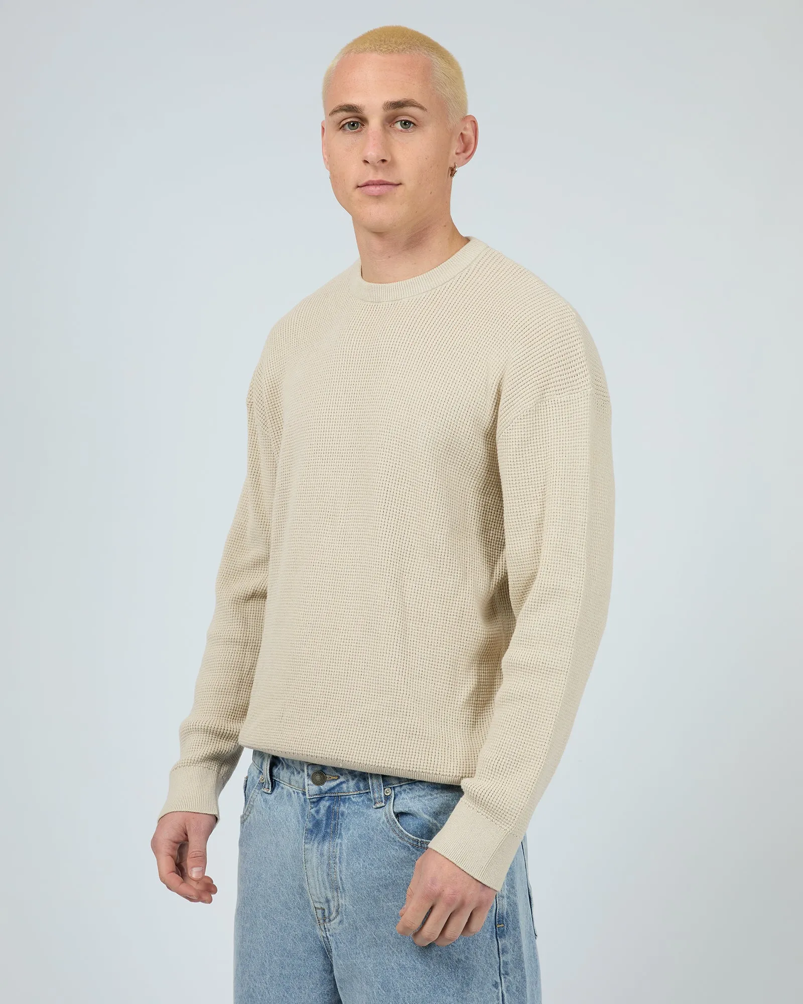 Waffle Knit Stone