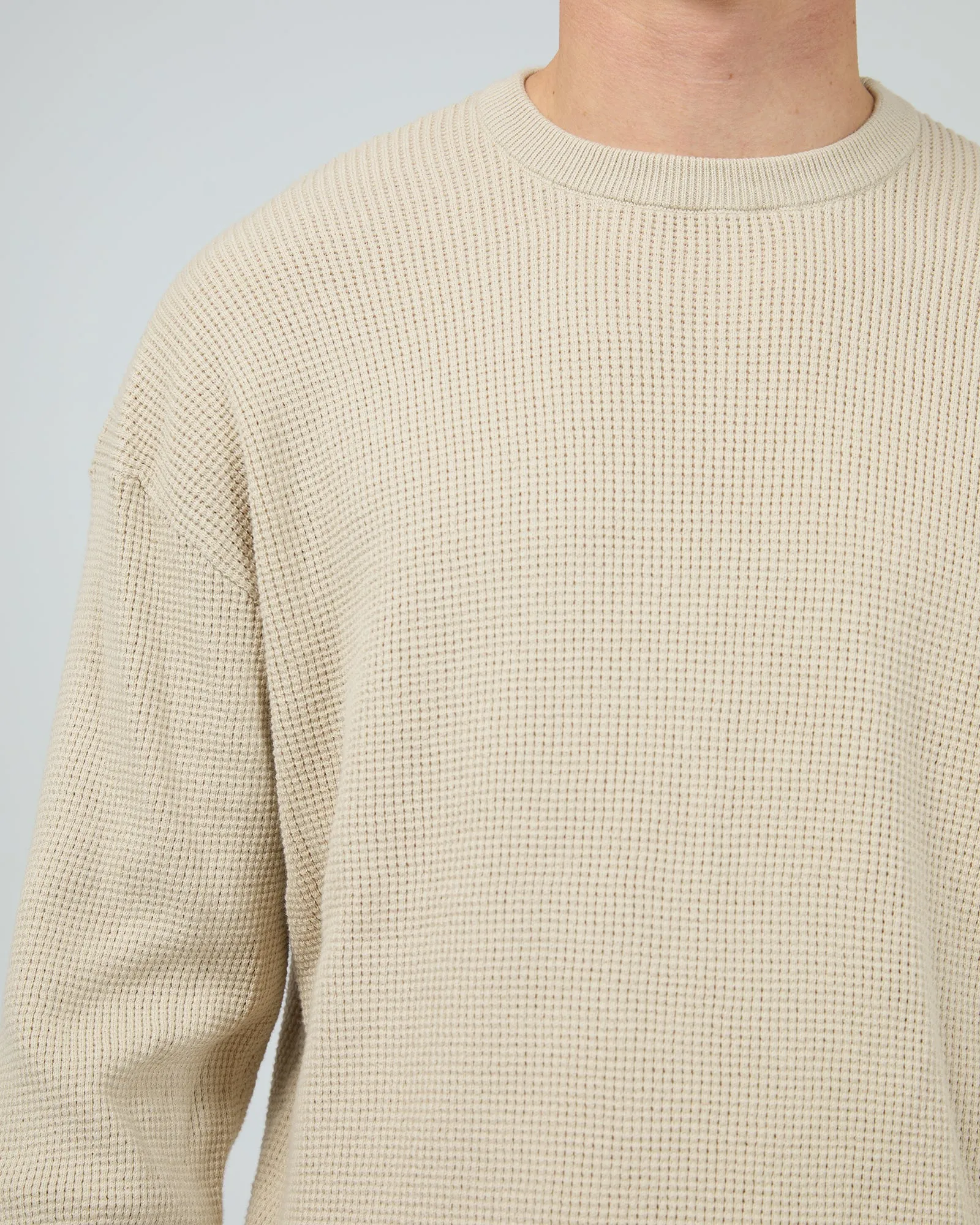 Waffle Knit Stone