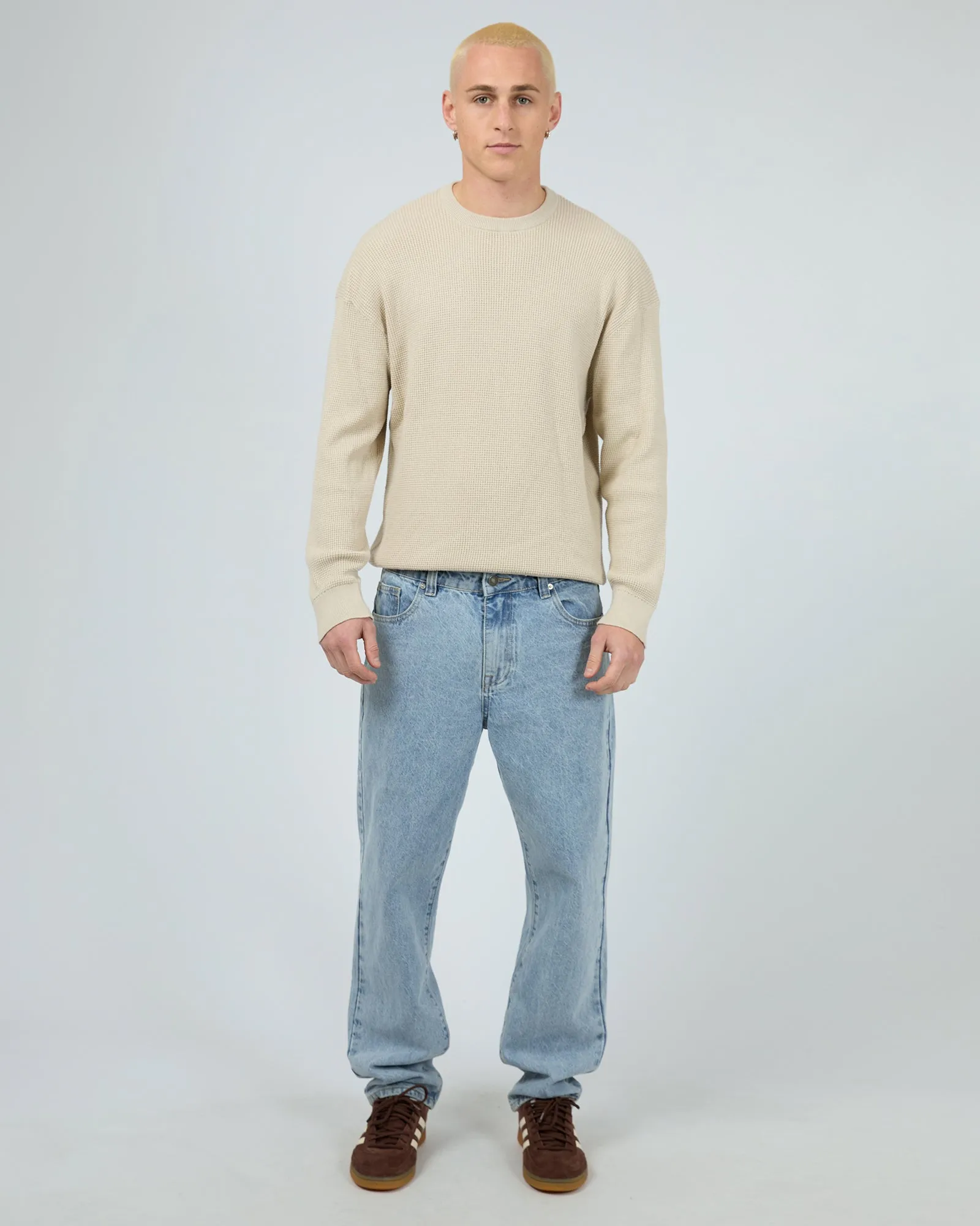 Waffle Knit Stone