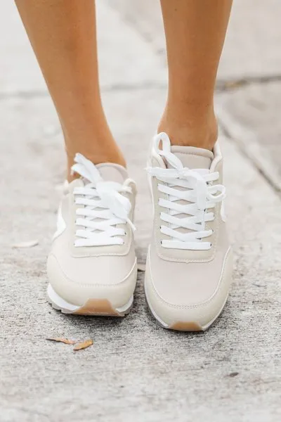 Walk Your Way Taupe Sneaker
