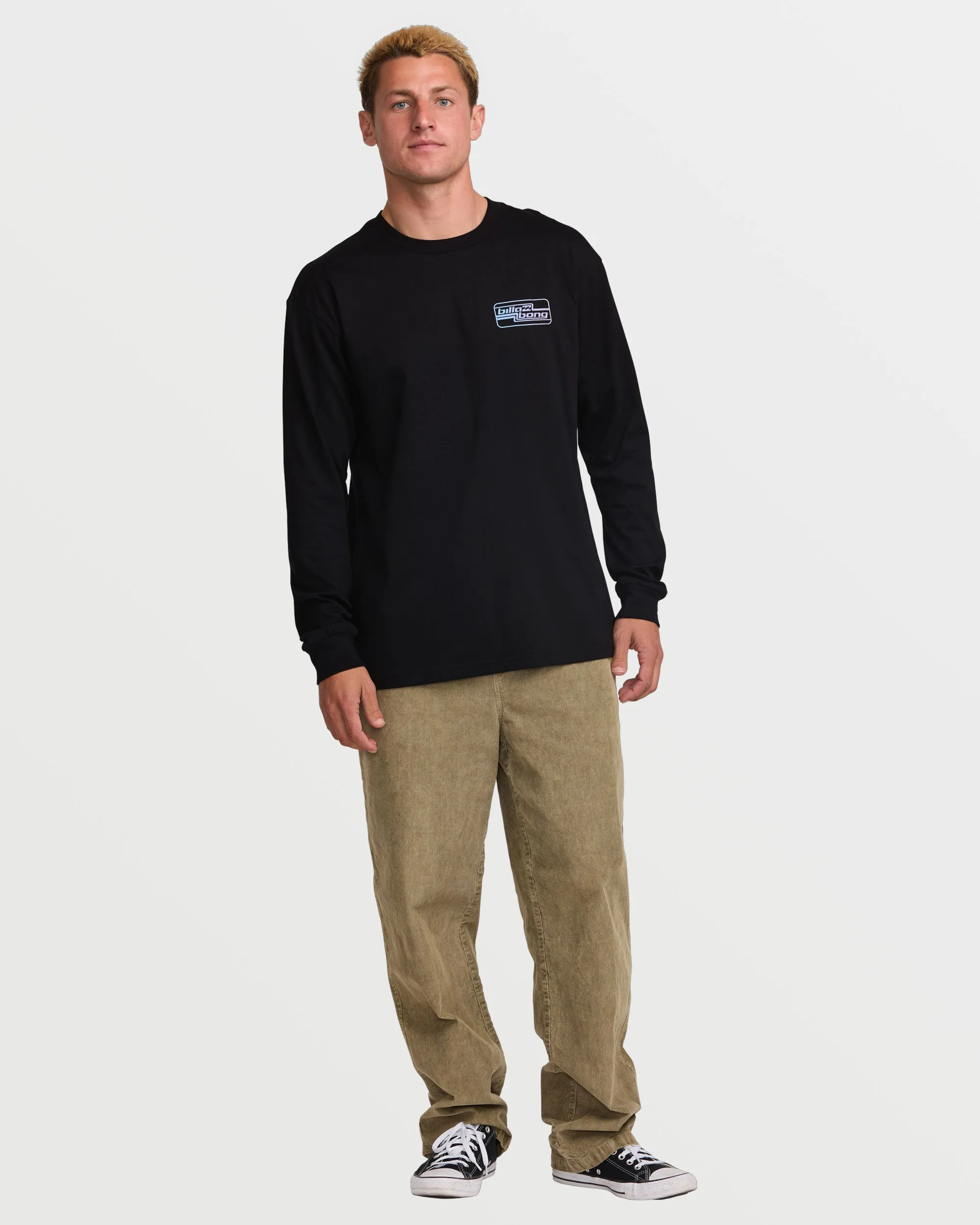 Walled Regular Long Sleeve Tee - Black Billabong