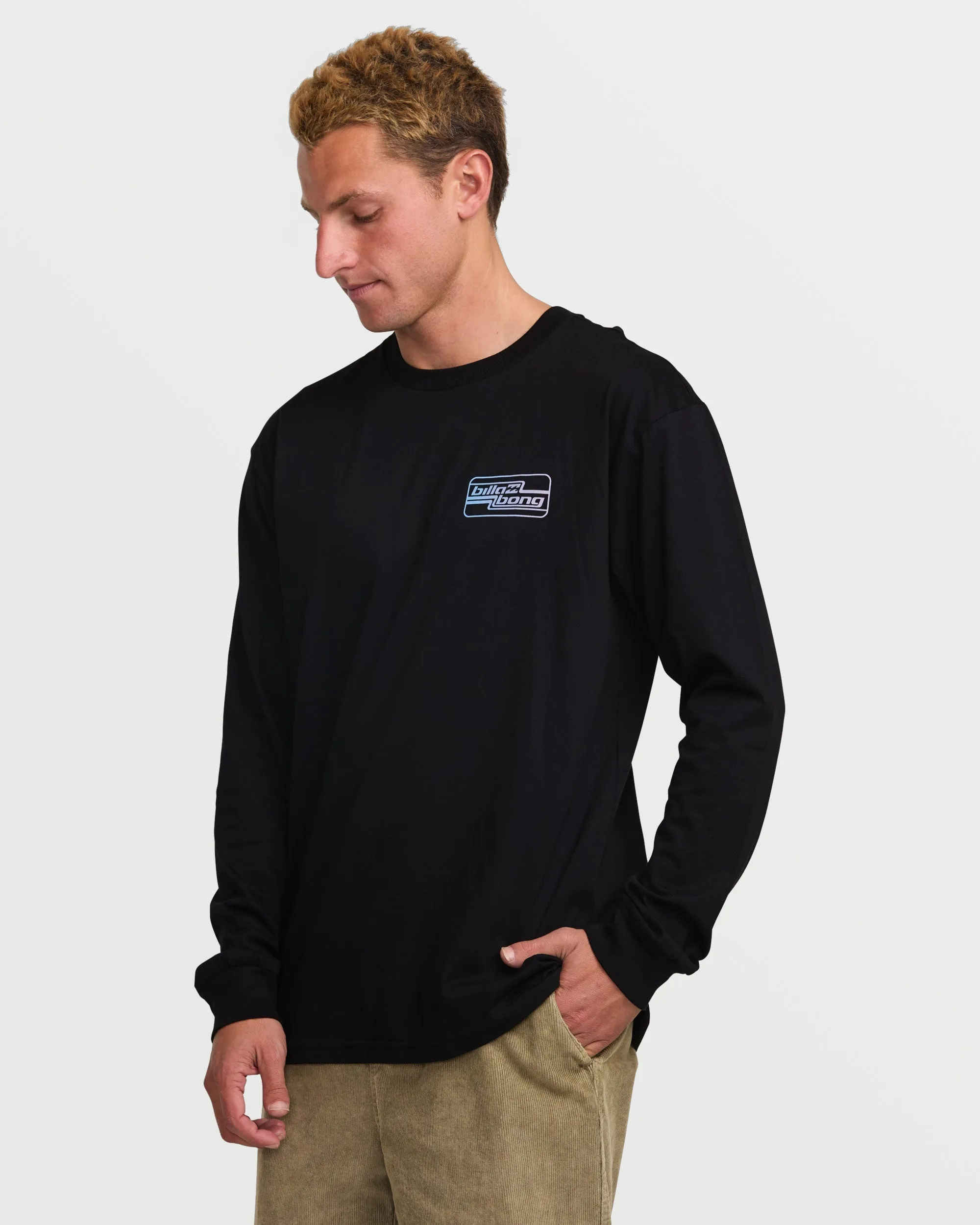 Walled Regular Long Sleeve Tee - Black Billabong