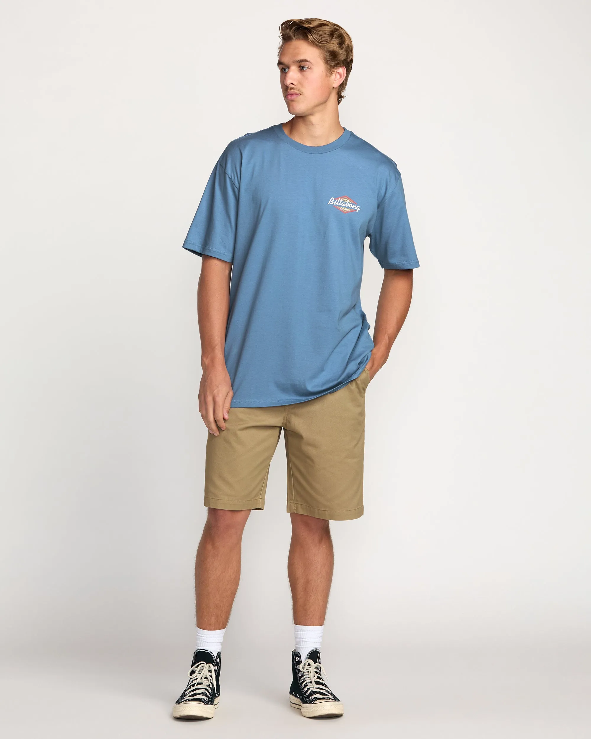 Walled Regular Tee - Carolina Blue Billabong